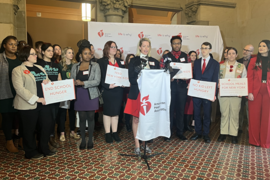 rally at state capitol for free school lunches