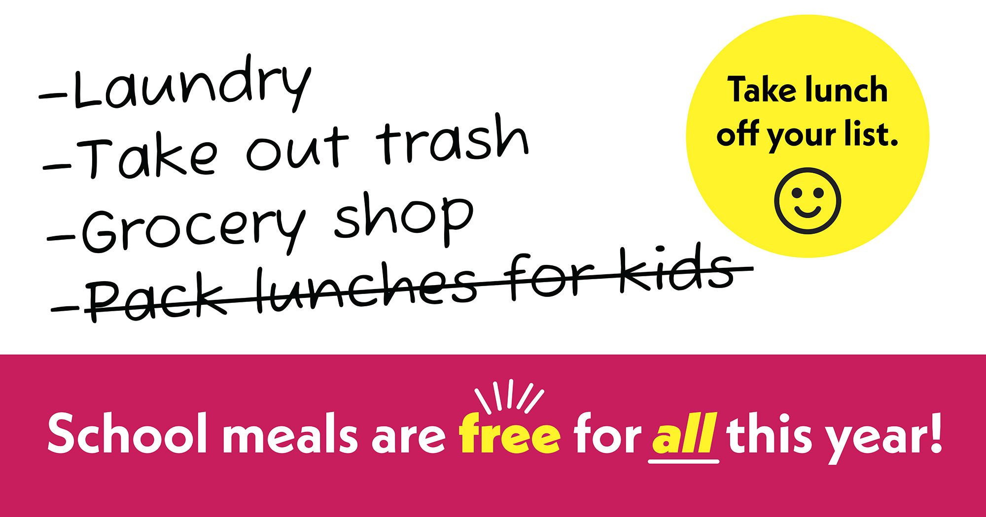 sample social media image about free school meals